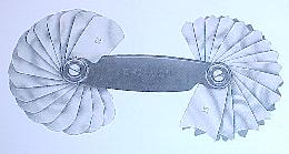 Radienschablone   rostfrei konkav und konvex  1  -  7  mm  