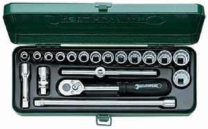 Steckschl�sselkasten Stahlwille   45/14/5i 19 - teilig mit 12-kantn�sse  8 - 22  