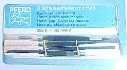 Schlsselfeilen - Satz in Box,  6-teilig 100  mm        Hieb  2  
