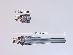 WIG - Brennerkappe fr Brenner  SR 17 + 26 V lang   schwarzring  