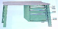 Werkbank Lokoma  N-WSB 150/625 1500 mm      mit 4 Schubladen   grn  
