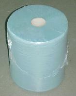 Papierrolle blau, 3 -lagig 500 Abrisse   38 cm breit  