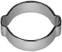 Schlauchklemme Zweiohr chromglanzverzinkt Spannbreich   15 - 18 mm  